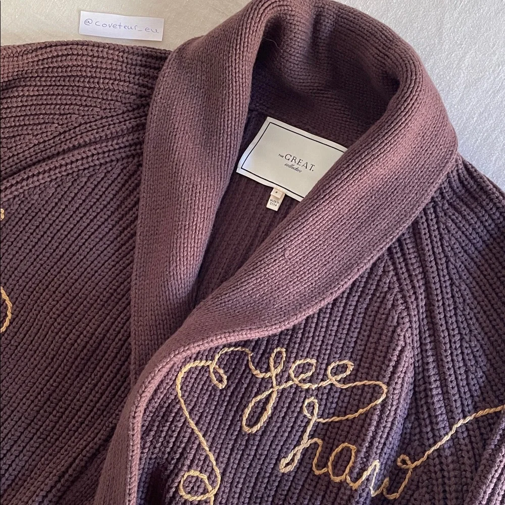 The Great. The Collectors Lasso Lodge Cardigan in Umber. Size 2. - Picture 4 of 9